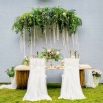 2 pices housse de chaise mariage en tulle blanc romantique duveteux couverture tulle mariage dcoration ...