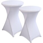 2 pi�ces housse de table ronde extensible, 80110cm housse mange debout pour mariage h�tel restaurant ...