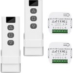 2 pi�ces kit interrupteur sans fil, interrupteur volet roulant connect� avec rf t�l�commande et module ...