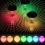 2 pices lampe flottante piscine solaire, lumire de piscine flottante, lampe solaire flottante led, ...