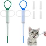 2 pi�ces lance pilule chat, pilule chat chaleur. pet pill dispenser, seringue pour animaux de compagnie, ...