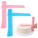 2 pi�ces lisseur gateau patisserie cr�me pour plateau tournant patisserie fondant, ustensiles � p�tisserie ...