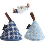 2 pi�ces manique de pot pour cuisine, maniques cuisine, petit gants de cuisine, mini gant de four, (bleu ...