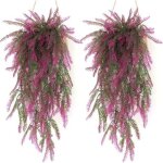 2 pi�ces , mauve , foug�re artificielle plante fausse plantes deco plante artificielle exterieur pour ...