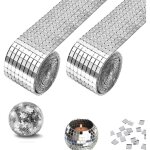 2 pi�ces mini carreaux mosa�que carr�s verre, carrelage miroir mosa�que carr�, autocollant mosaique verre, ...