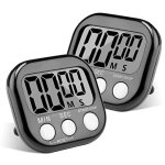 2 pi�ces minuteur de cuisine magnetique, time timer aimant� avec alarme forte pour enfants, color� timer ...