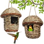 2 pi�ces nichoirs � oiseaux sauvages, nichoir � suspendre, 100% nichoir oiseaux tiss� � la main, pour ...