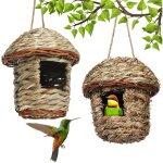 2 pices nichoirs  oiseaux sauvages, nichoir  suspendre, 100% nichoir oiseaux tiss  la main, pour ...