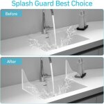 2 pi�ces pare �claboussures de douche en acrylique, protection anti eclaboussure baignoire, auto adh�sif ...