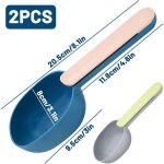 2 pi�ces pelle pour nourriture pour chiens animaux domestiques poign�e avec clip cuill�re � nourriture ...