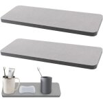 2 pi�ces pierre absorbante �vier, �conomiseur savon � s�chage rapide, plateau verre diatomite absorption ...