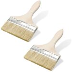 2 pices pinceau en soie pour vitrifier ou vernir, spalter, pinceaux peinture bois, pinceau lasure taille ...