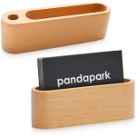 2 pi�ces porte carte de visite en bois massif - support cr�atif de bureau avec pr�sentoir