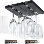 2 pi�ces porte verres suspendu, support � verre � vin suspendu, support � verre � vin sous armoire, auto ...