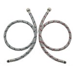 2 pi�ces raccordement de flexible robinet g3 / 8 x m10 60cm, tuyau flexible de connecteur de robinet ...