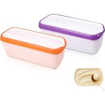 2 pi�ces r�cipients � cr�me glac�e, r�cipient � glace r�utilisable de 1. 5l, bo�te � cr�me glac�e r�utilisable ...