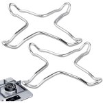 2 pi�ces r�ducteur universel de cuisini�re � gaz, support pour cuisini�re en acier inoxydable 10 cm r�ducteurs ...
