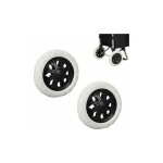 Basetbl - 2 pices de remplacement de roues de caddie - caoutchouc - roues de chariot en plastique avec ...
