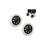 Ikodm - 2 pices de remplacement de roues de caddie - caoutchouc - roues de chariot en plastique avec ...