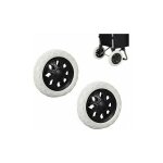 2 pices remplacement de roues de caddie en caoutchouc, roues de chariot en plastique avec mousse, noir ...
