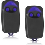 2 pi�ces remplacement pour t�l�commande nice, t�l�commande portail 433, 92mhz 2 canaux, compatible avec ...