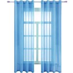 2 pi�ce rideaux voilages, rideau semi - transparent int�rieurs d�coration de fen�tre moderne pour salon ...