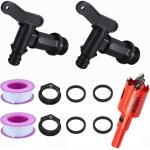 2 pi�ces robinet cuve plastique, 3 / 4 robinet de cuve eau de pluie, robinets de rechange en plastique ...