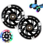 2 pi�ces roues de rechange pour scooter, 100 mm roues de trottinette abec - 7, lumineuses, pour roue ...