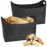 2 pi�ces sacs en feutre pour bois de chemin�e pliable grand panier pour bois de chemin�e shopper 55x30x40cm ...
