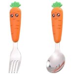 2 pi�ces set de couverts en inox enfant, fourchette et cuill�re pour enfant maison l'�cole utilisation ...