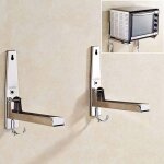 2 pi�ces supports micro ondes en 304 acier inoxydable, support pour four � micro - ondes ?etagere micro ...