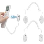 2 pi�ces support telecommande mural supports magn�tiques pour t�l�commandes avec cordons � ressort supports ...