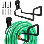 2 pi�ces support de tuyau d'arrosage - enrouleur de tuyau, crochets muraux m�talliques robustes pour ...