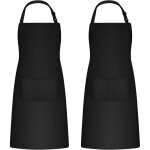 2 pi�ces tabliers de cuisine pour homme femme, tablier de m�nage tabliers porte - outils avec 2 poches ...