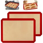 2 pi�ces tapis cuisson, 30x40 cm tapis de cuisson silicone pour four, plaque silicone four, feuille de ...