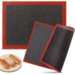 2 pi�ces tapis de cuisson silicone pour four, 40 x 30 cm tapis silicone patisserie � double face, micro ...