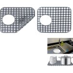 2 pi�ces tapis evier cuisine, tapis d'�vier en silicone pliables antid�rapants, protege �vier de cuisine, ...