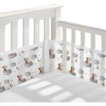 2 pi�ces tours de lit b�b� cabane, 4 c�t�s tour de lit respirant doublure en maille 3d anti - flux d'air, ...