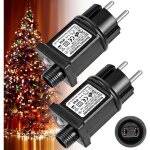 Guirlande lumineuse clignotante 31 v 6 w, 9 modes avec minuterie, transformateur led tanche ip44 pour ...