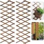 2 pi�ces treillis extensible pour plantes, 185cm x 30cm panneau en treillis de bois pour plantes grimpantes ...