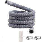 2 pieces tuyau de machine  laver, flexible d'vacuation universel, compris support et colliers de serrage, ...