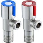 2 pices vanne d'angle en acier inoxydable, valve triangulaire, vanne d'angle de robinet, valve d'angle ...