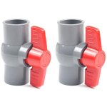 2 pièces vanne à boisseau sphérique en pvc 40 mm, valve droite u - pvc pour contrôle et arrêt du débit ... 2 pièces vanne à boisseau sphérique en pvc 40 mm, valve droite u - pvc pour contrôle et arrêt du débit ...