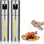 2 pi�ces vaporisateur huile pulverisateur huile cuisine acier inoxydable spray huile cuisine air fryer ...