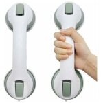 2 poign�es de douche � ventouse, poign�es de baignoire murales sans per�age, rampes de salle de bains ...