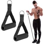 2 poign�es tirage musculation ? c�bles / bandes ? mousquetons ? grip renforc�