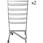 Jamais utilise] lot de 2 portants range cintres mobile 5 niveaux l655xh1400mm - 113595. 01