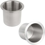 Convient pour 2 porte - gobelets encastr�s en acier inoxydable, porte - gobelet argent� pour table de ...