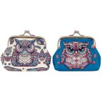 Signes grimalt - 2 porte - monnaie hibou diffrents - porte - monnaie ethnique bleu avec motif hibou ...