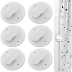 2 pouces) (blanc)6 pices clips de rideau de douche autocollants anti - vent et anti - claboussures ...